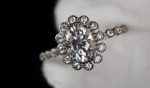 Moissanite Engagement Rings | Oval Cut Moissanite Diamond Ring