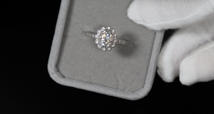 Moissanite Engagement Rings | Oval Cut Moissanite Diamond Ring