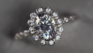 Moissanite Engagement Rings | Oval Cut Moissanite Diamond Ring