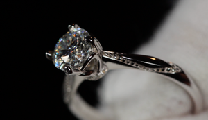 Moissanite Diamond Engagement Ring