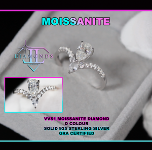 MOISSANITE WISHBONE ENGAGEMENT RING