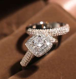 Princess Cut Diamond Wedding Ring | Engagement Ring | Womens Diamond Engagement Ring Set