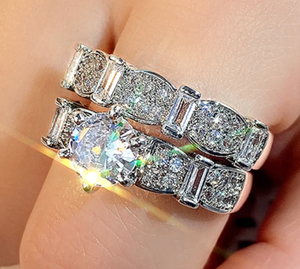 Engagement Ring Set | Engagement Rings | Womens Diamond Ring | Wedding Ring Set