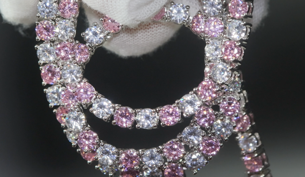Tennis Chain | Pink Diamond Tennis Chain | Pink Diamond Necklace – Minx ...