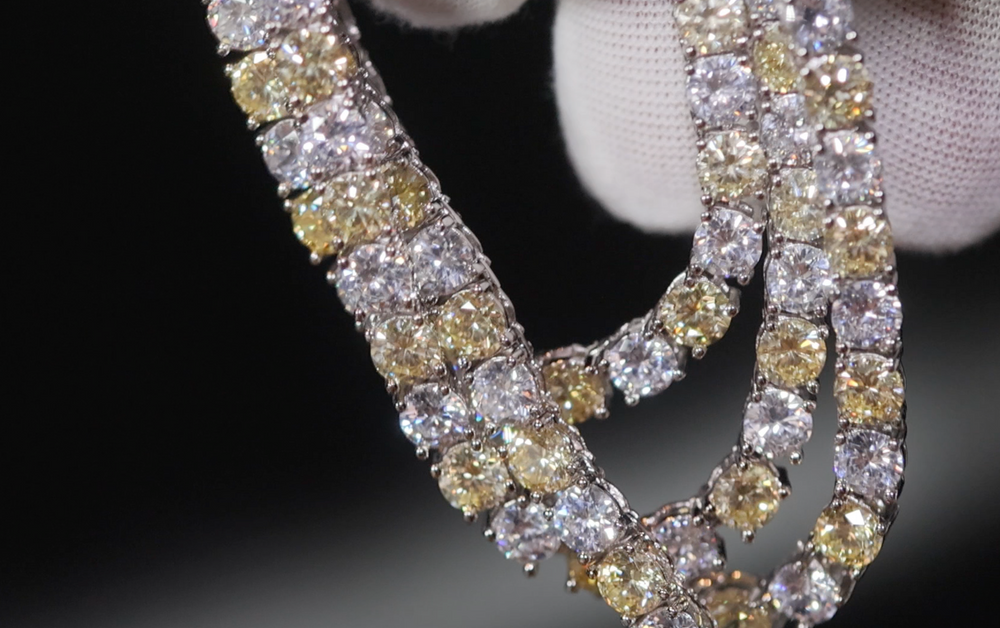 
            
                Load image into Gallery viewer, Yellow Diamond Tennis Necklace
            
        