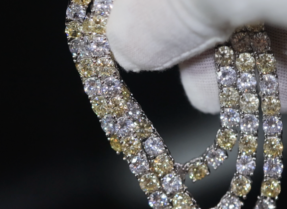 
            
                Load image into Gallery viewer, Canary Yellow Diamond Tennis Necklace
            
        