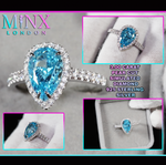 womens blue lab grown diamond ring