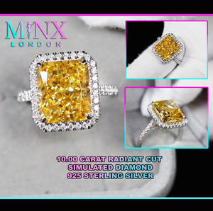 Yellow Radiant Cut Diamond Engagement Ring