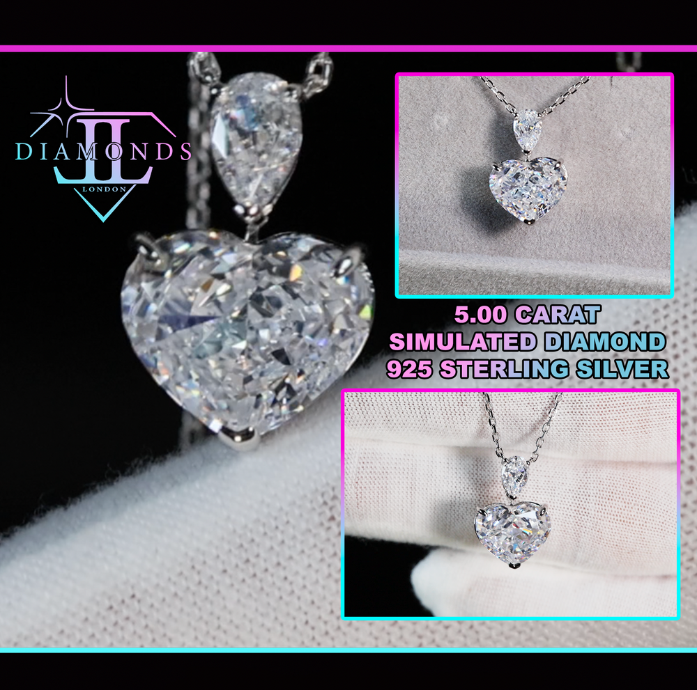 
            
                Load image into Gallery viewer, 5.0 Carat Diamond Heart Pendant | Heart Diamond Pendant
            
        