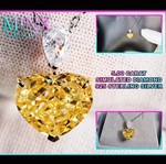 Yellow Heart Cut Diamond Pendant