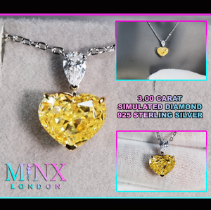 Womens Yellow Radiant Cut Diamond Pendant