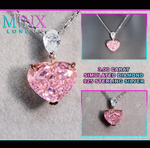 Pink Heart Cut Diamond Pendant