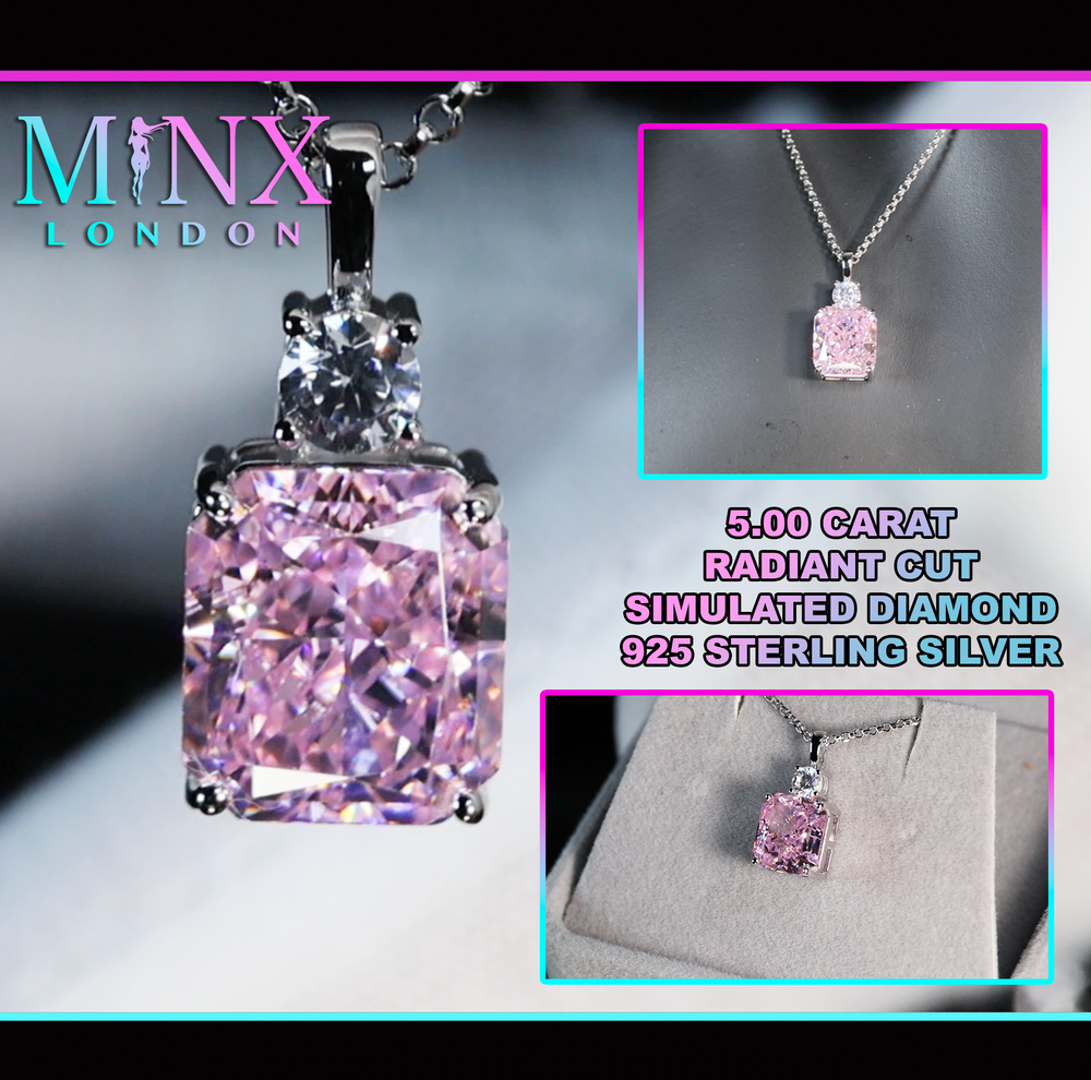 Pink Crushed Diamond Pendant