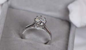 MOISSANITE DIAMOND ENGAGEMENT RING