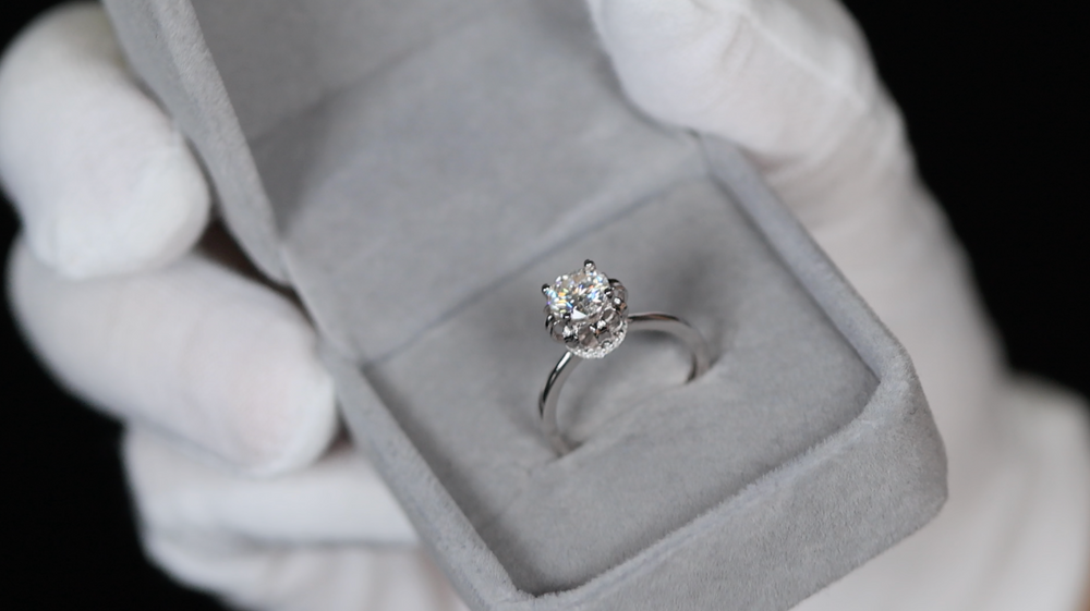 Moissanite Diamond Ring For Women | Lab Grown Diamond Engagement Ring