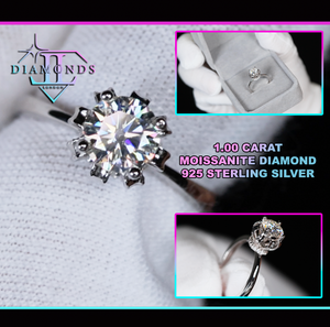 Moissanite Diamond Ring For Women | Lab Grown Diamond Engagement Ring