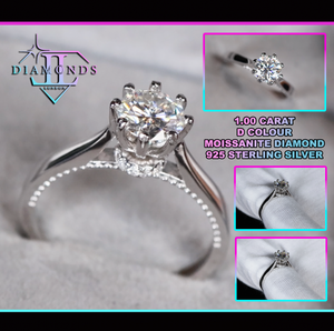 MOISSANITE DIAMOND ENGAGEMENT RING