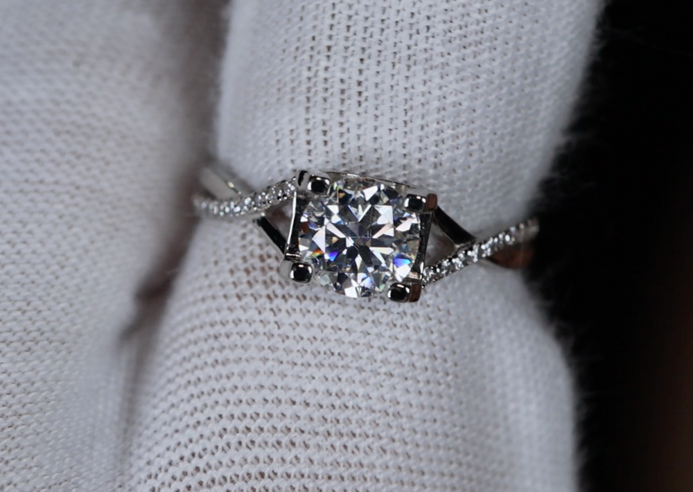 Womens Moissanite Diamond Ring