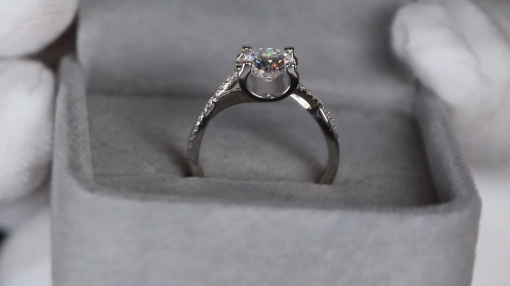 Womens Moissanite Diamond Ring