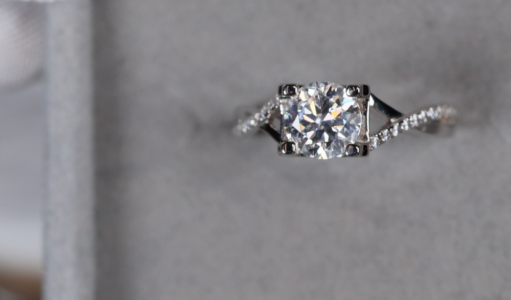 Womens Moissanite Diamond Ring