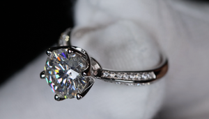 Womens Moissanite Engagement Ring