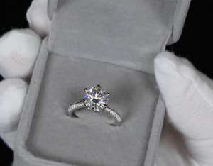 Womens Moissanite Engagement Ring