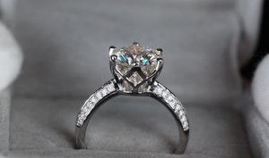 Womens Moissanite Engagement Ring