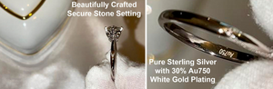 Womens Moissanite Diamond Engagement Ring