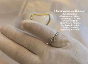 Womens Moissanite Diamond Engagement Ring