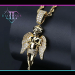 Angel Pendant | Iced Out Pendant | Angel Pendants | Diamond Cherub Pendant | Iced Necklace | Angel Necklace | Hip Hop Chain | Iced Jewellery