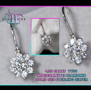 Womens Snowflake Earrings