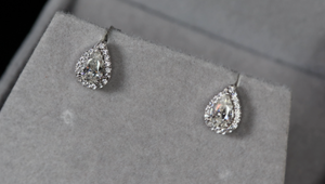 Womens Moissanite Ear Studs