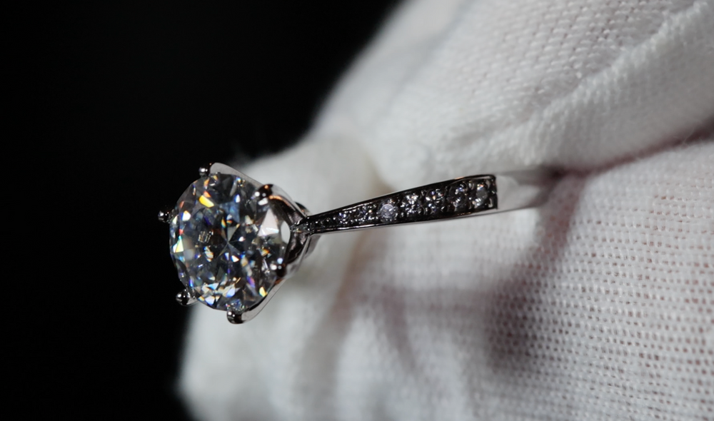 Womens Moissanite Diamond Ring