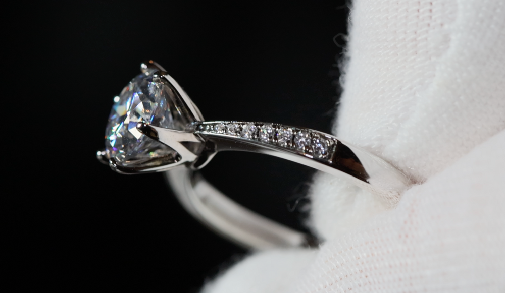 Womens Moissanite Diamond Ring