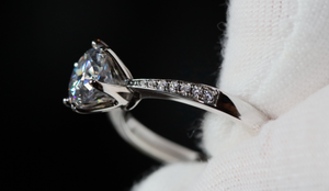 Womens Moissanite Diamond Ring