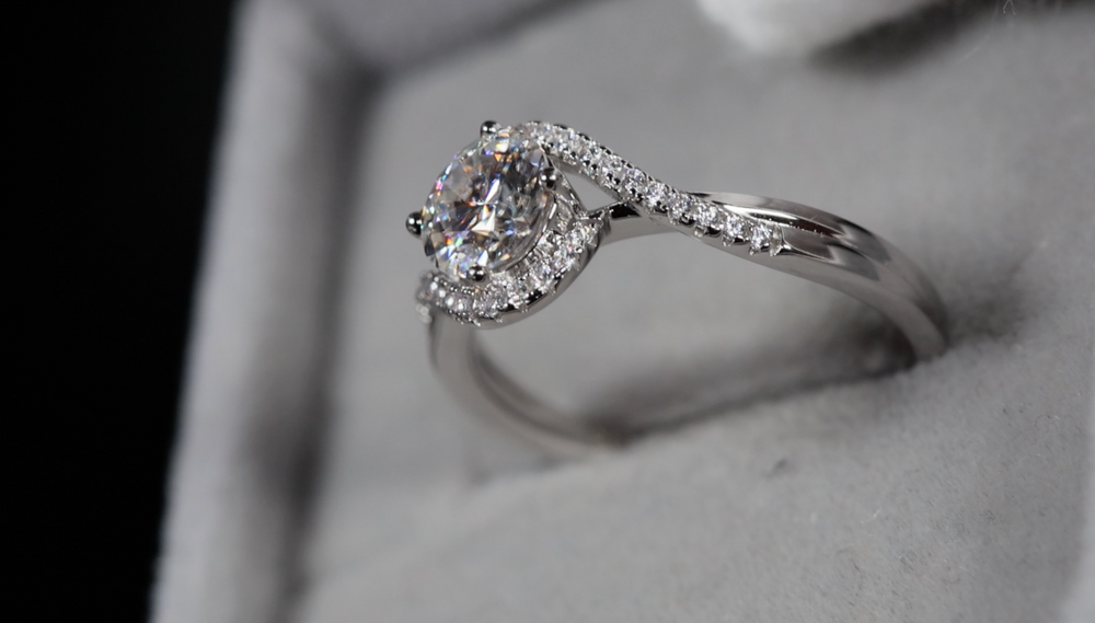 Womens Moissanite Diamond Ring