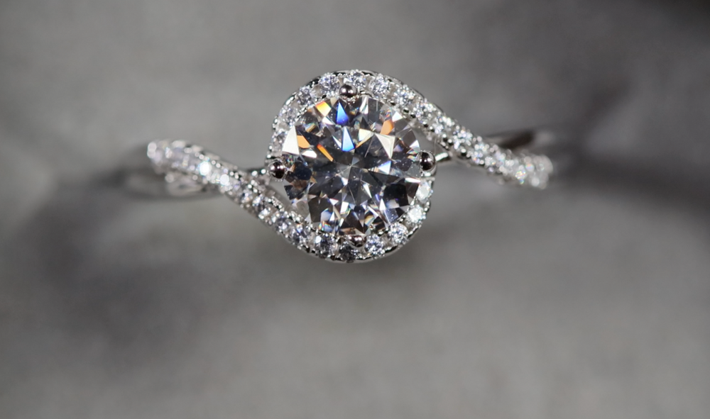 Womens Moissanite Diamond Ring