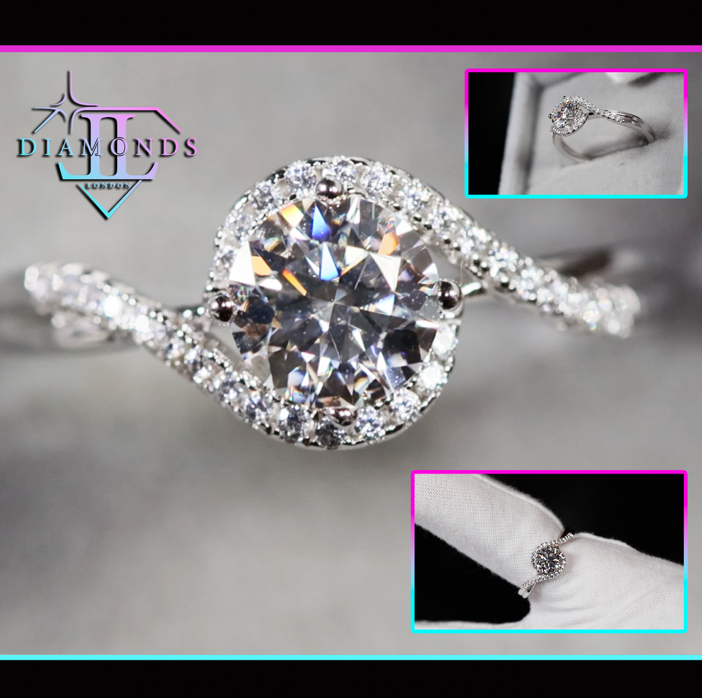 Womens Moissanite Diamond Ring