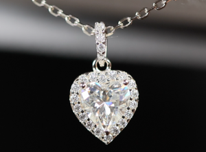 Moissanite Diamond Heart Pendant