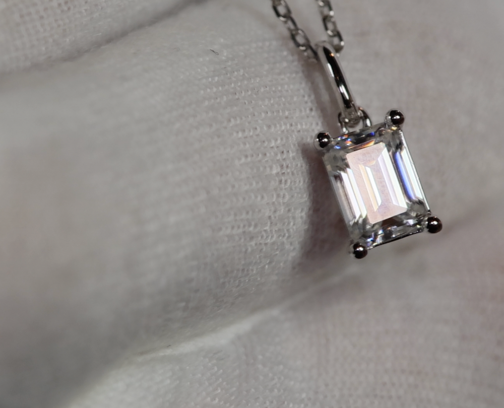 Womens Moissanite Diamond Pendant