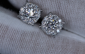 Moissanite Diamond Ear Studs