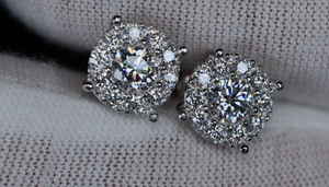 Moissanite Diamond Ear Studs UK