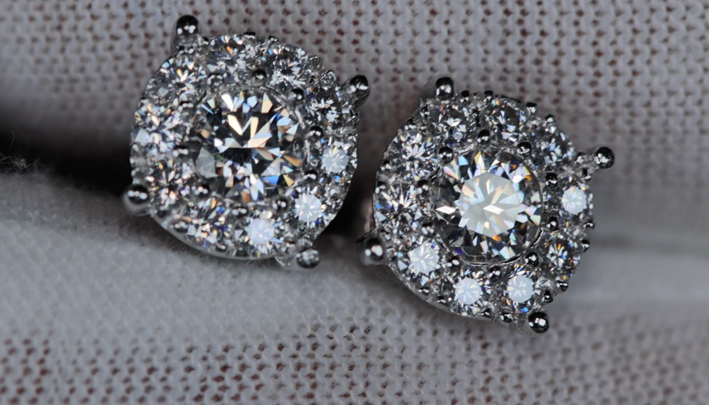 Moissanite Diamond Ear Studs USA