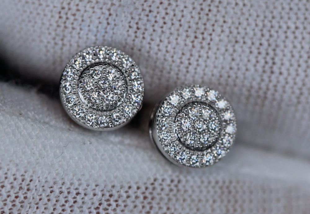 Moissanite Diamond Iced Out Ear Studs