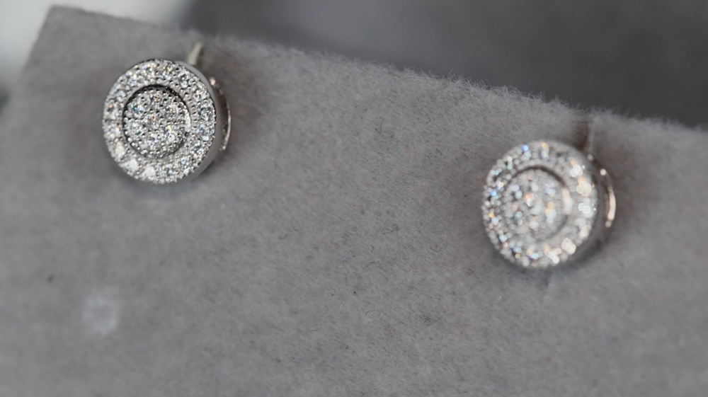 Moissanite Diamond Ear Studs