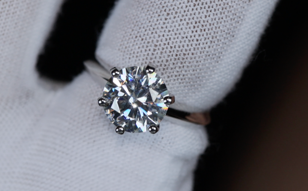 3.0ct Womens Engagement Ring | Womens Moissanite Engagement Ring