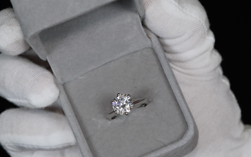 3.0ct Womens Engagement Ring | Womens Moissanite Engagement Ring