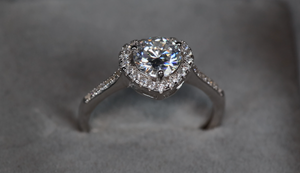 Moissanite Diamond Heart Ring