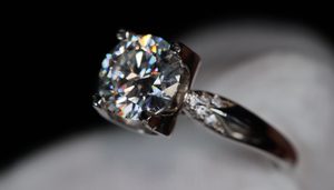 Womens Moissanite Diamond Ring