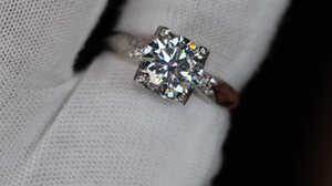 Womens Moissanite Diamond Engagement Ring